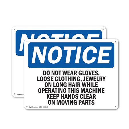 Signmission 10 in Height, 14 in Width, Plastic, Rectangle OS-2PACK-NS-P-1014-L-11410
